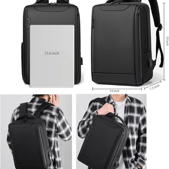 Luxury mens waterproof business Computer usb school backpack bags(1 BackPack Bag - Picture 6 of 13